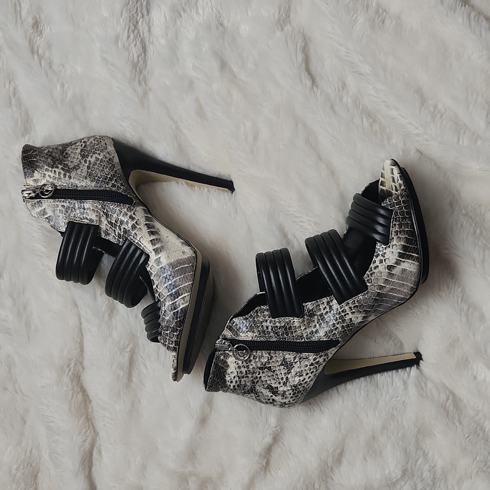 BABY PHAT snakeskin heels strappy stiletto